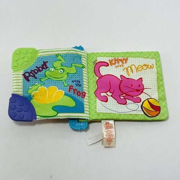 Bright Starts Animal Sounds Fun Baby Cloth Book Teethe Read Toy Infant Kid Play - Picture 3 of 12